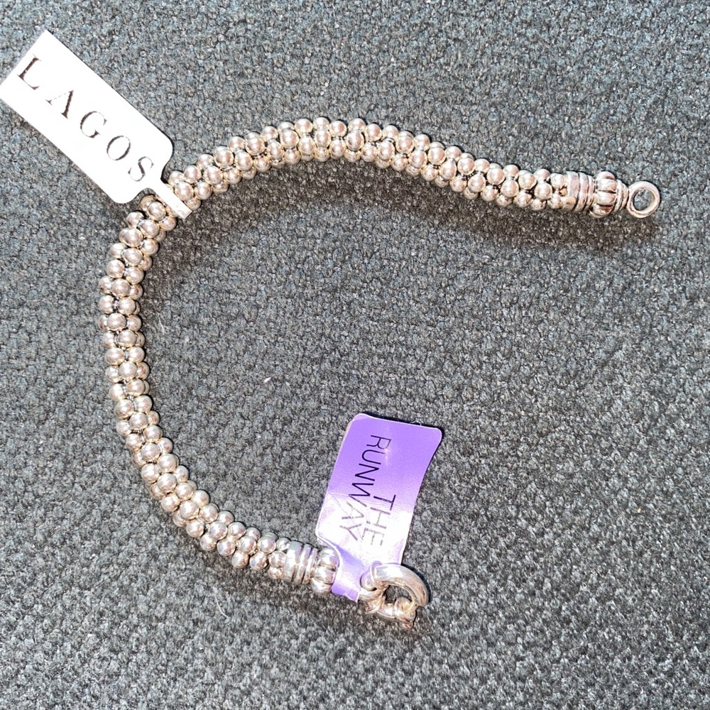 LAGOS Caviar Sterling Silver 7mm beaded bracelet